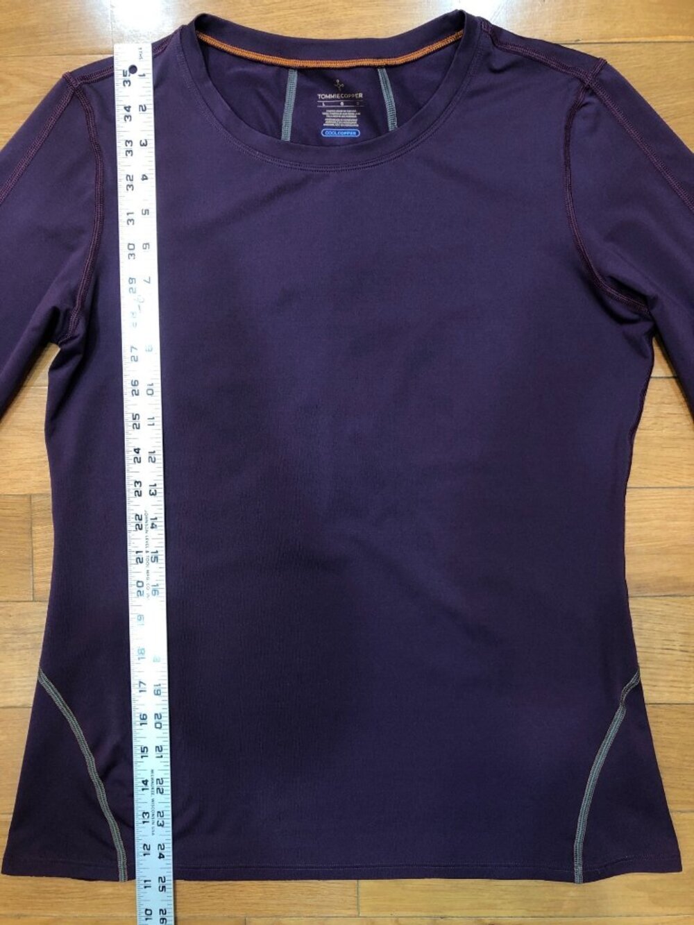 Tommie Copper Cool Copper Long Sleeve Crew Neck Purple Shirt Size L - Picture 5 of 8